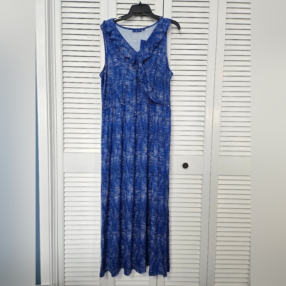 Apt. 9 Blue Patterned Maxi Dress